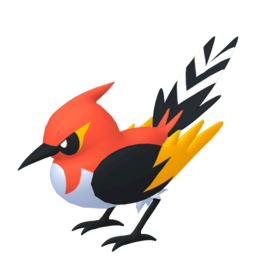 Sprite of Fletchinder in Pokémon HOME