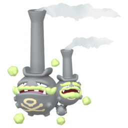 Sprite of Galarian Weezing in Pokémon HOME