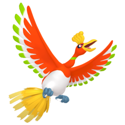 Sprite of Ho-Oh in Pokémon HOME