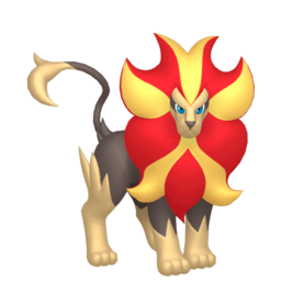 Sprite of Pyroar in Pokémon HOME