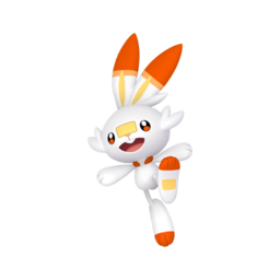 Sprite of Scorbunny in Pokémon HOME