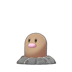 Sprite of Diglett in Pokémon Sword/Shield