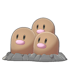 Sprite of Dugtrio in Pokémon Sword/Shield