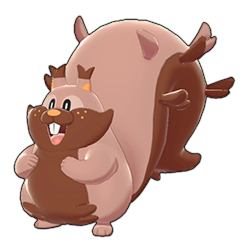 Sprite of Greedent in Pokémon Sword/Shield