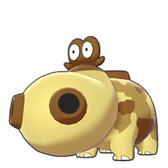 Sprite of Hippopotas in Pokémon Sword/Shield