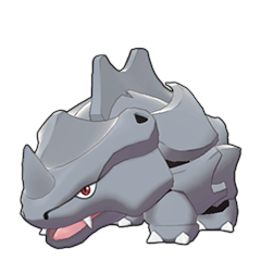 Sprite of Rhyhorn in Pokémon Sword/Shield