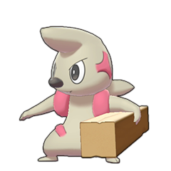 Sprite of Timburr in Pokémon Sword/Shield