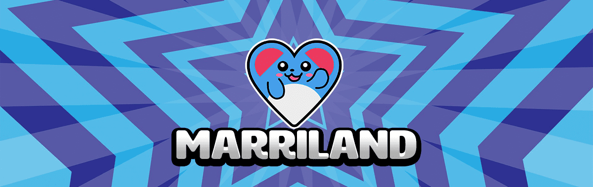 Marriland heart icon in a banner