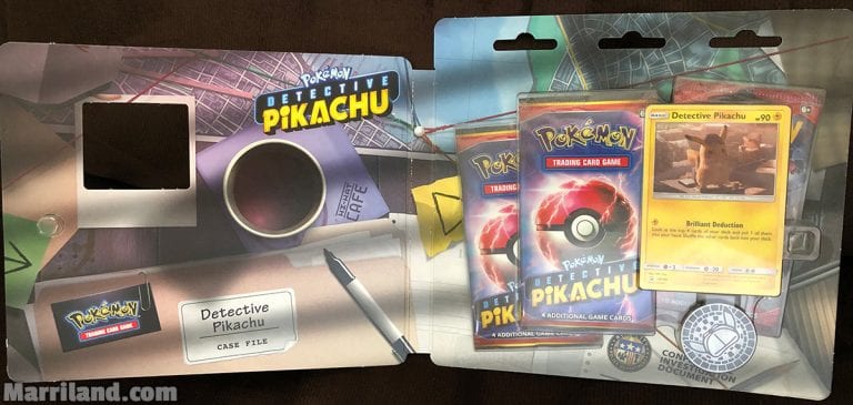 detective pikachu on the case figure collection box