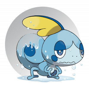 A shivering, sweating, nervous Sobble starting to vanish