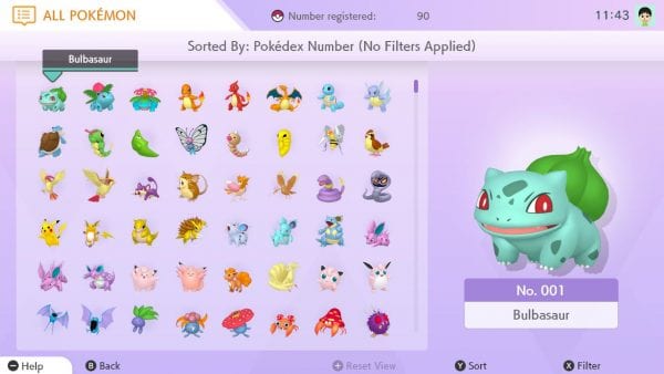 The National Pokédex in Pokémon HOME