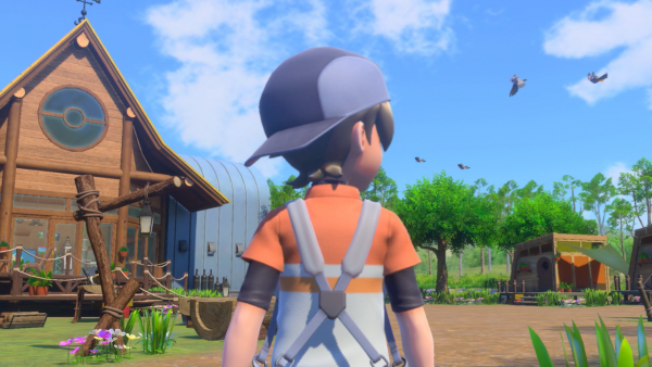 The player character in New Pokémon Snap from behind