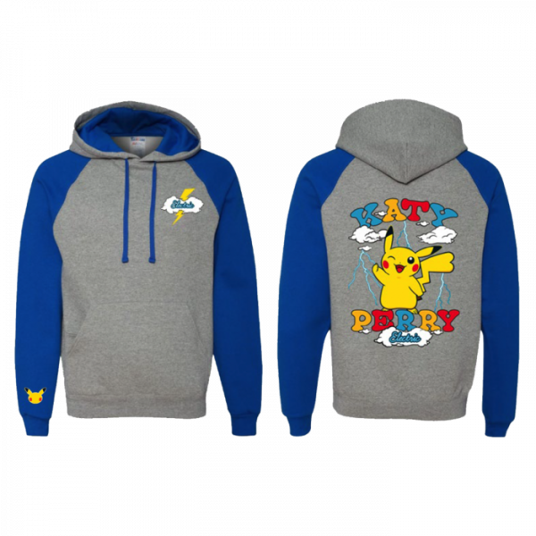 Katy Perry Electric Sweatshirt with hoodie and with female Pikachu on the back