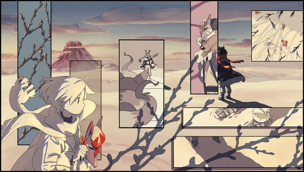 Key artwork for Hisuian Snow featuring artistic motifs of Alec and a Hisuian Zorua