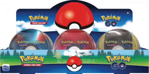 Three different Poké Ball tins