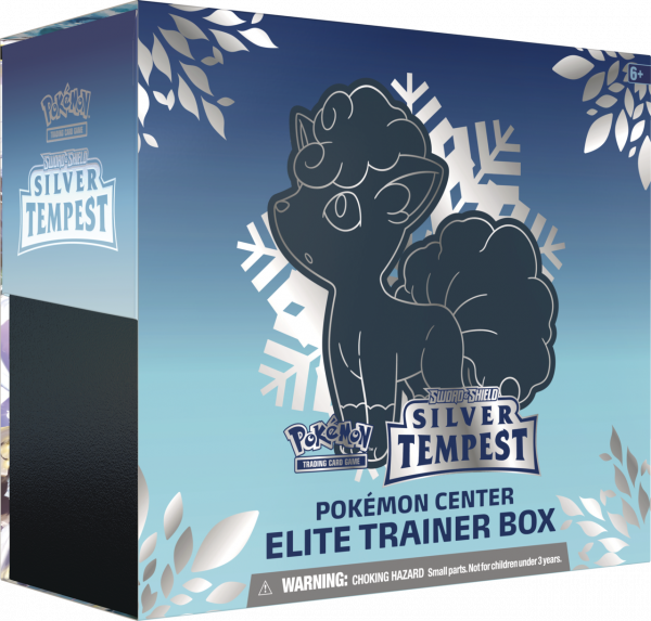 The Pokémon Center Elite Trainer Box, featuring Alolan Vulpix on the front