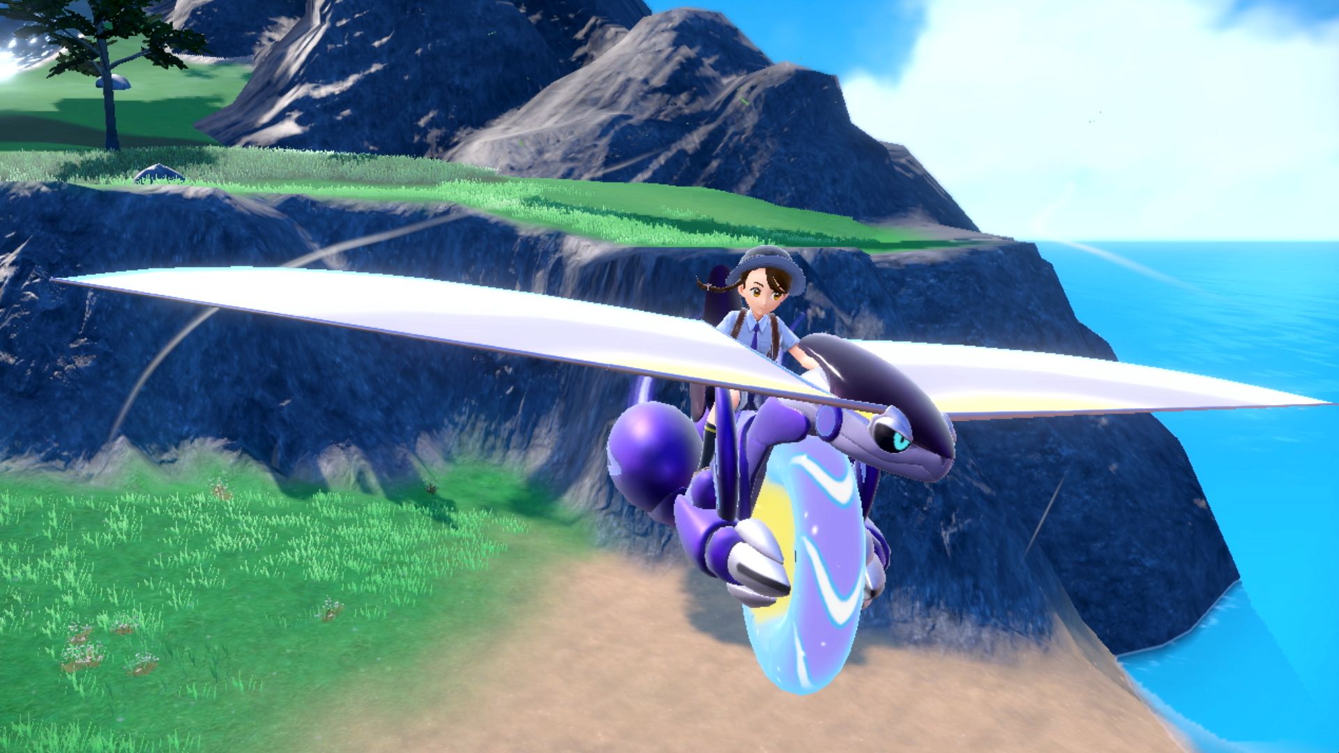 Player gliding on Miraidon