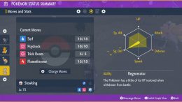 The status screen showing Special Defense Effort Values fully maxed out