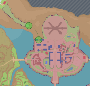 A map showing where to find the gate to the Pokémon League