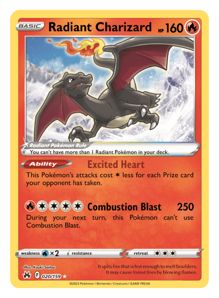 Radiant Charizard TCG card