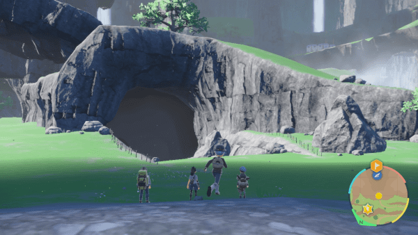 A giant cavern entrance leading further down into Area Zero