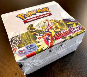 Sealed booster box of the Scarlet & Violet TCG expansion