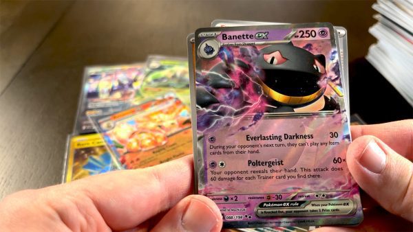 Opening a Banette ex TCG card